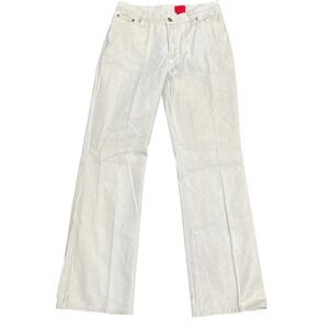 Cristina Women's Size 4 Beige Denim Jeans Low Rise‎ Flare Leg Y2K 90s Retro